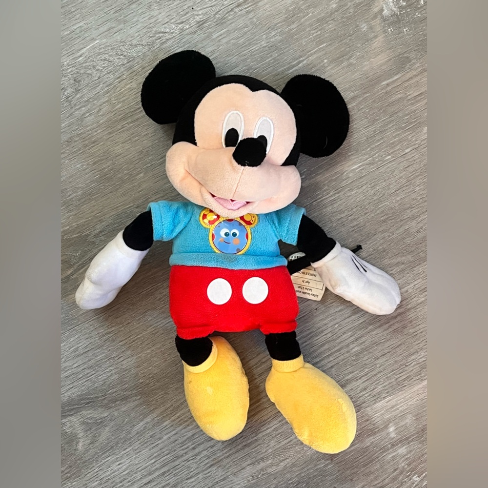 Disney Mickey Mouse Plush Toy - Red, Blue, Yellow